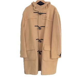 Vintage Grenfell Made In England Wool Duffle Coat Size XL Tan